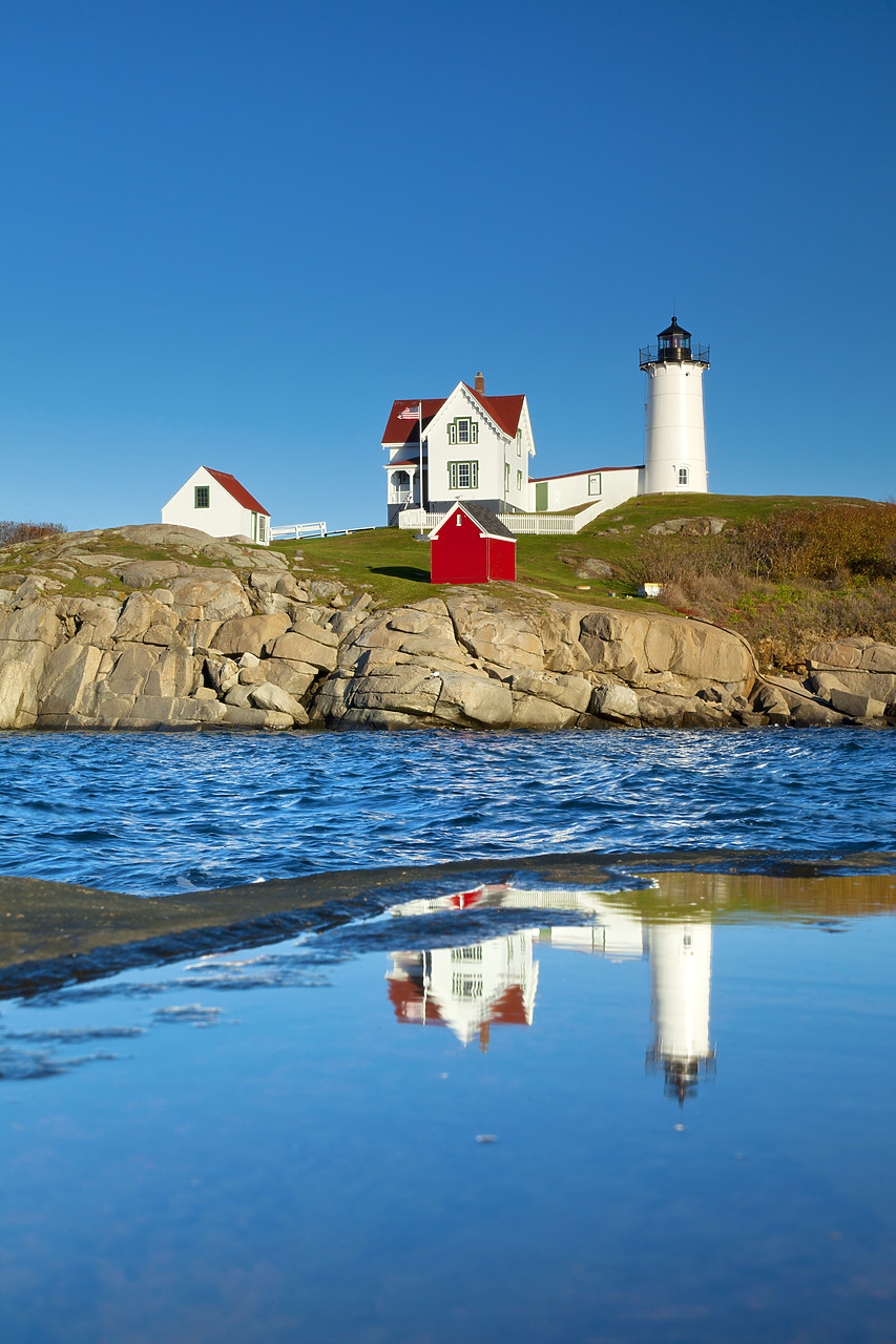 #100465-2 - Nubble Head Lighthouse on Cape Neddick, Maine, USA