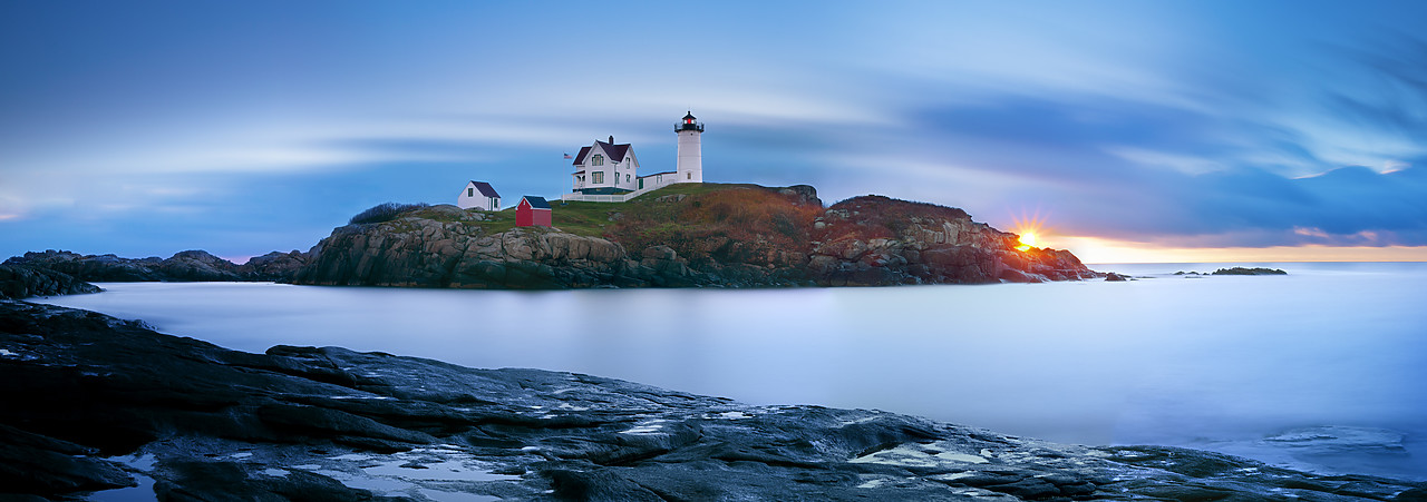 #100468-1 - Nubble Head Lighthouse on Cape Neddick, Maine, USA