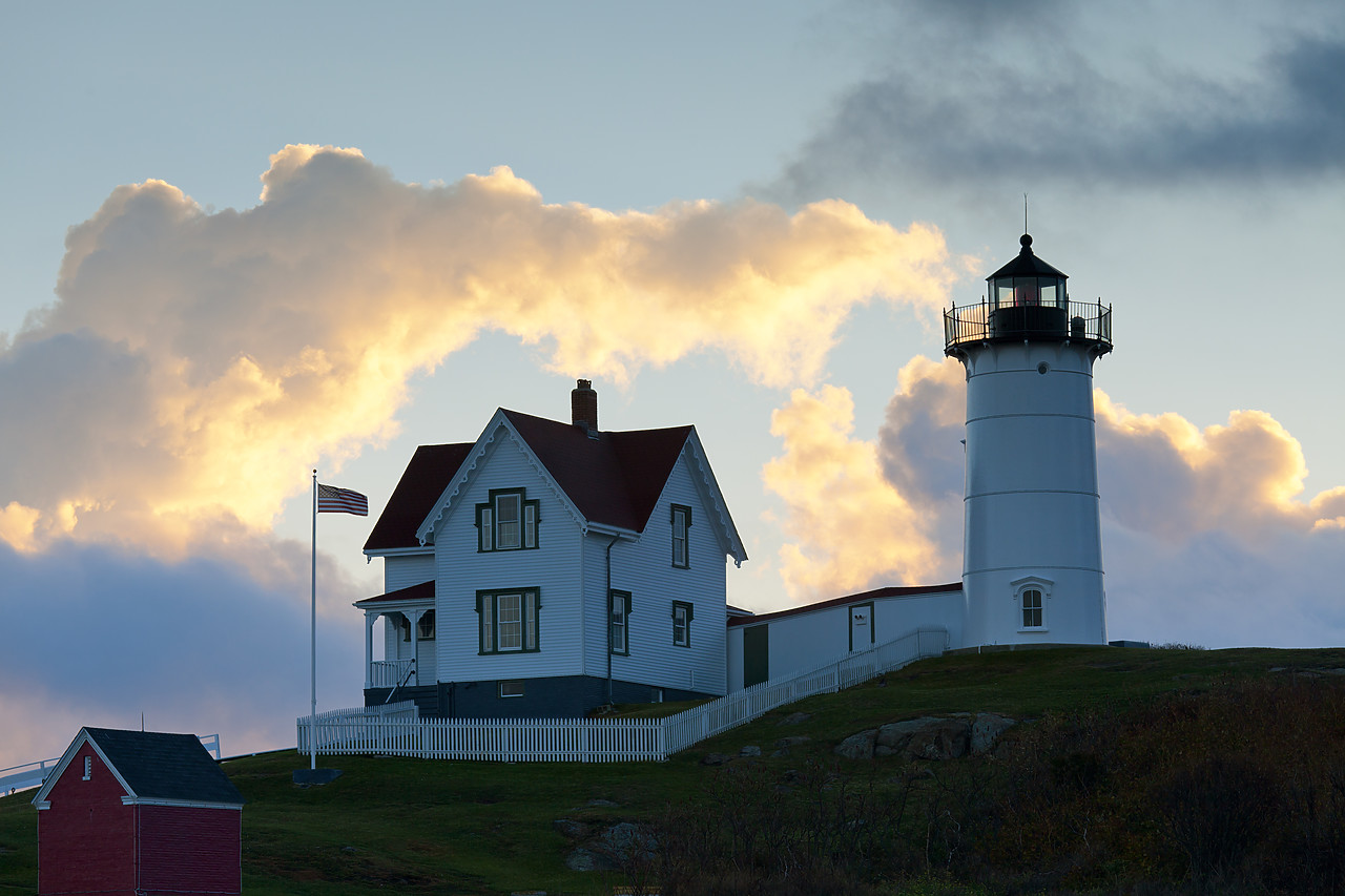 #100469-1 - Nubble Head Lighthouse on Cape Neddick, Maine, USA