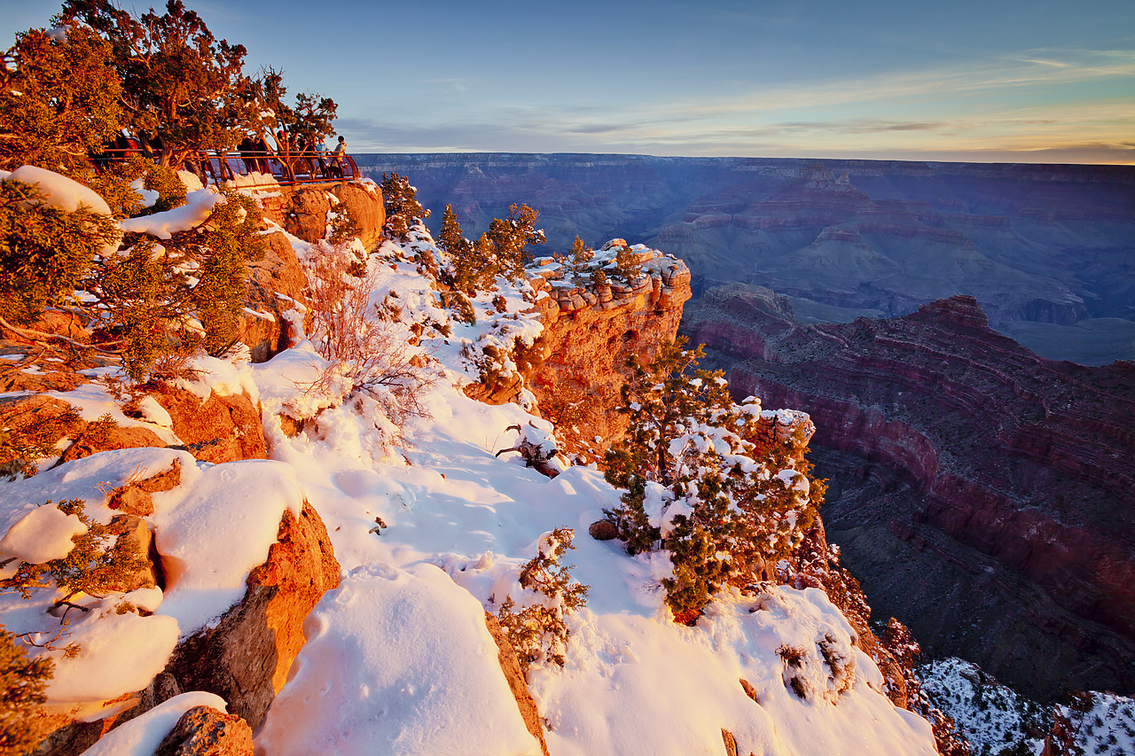 #120112-1 - South Rim at First Light in Winter, Grand Canyon National Park, Arizona, USA