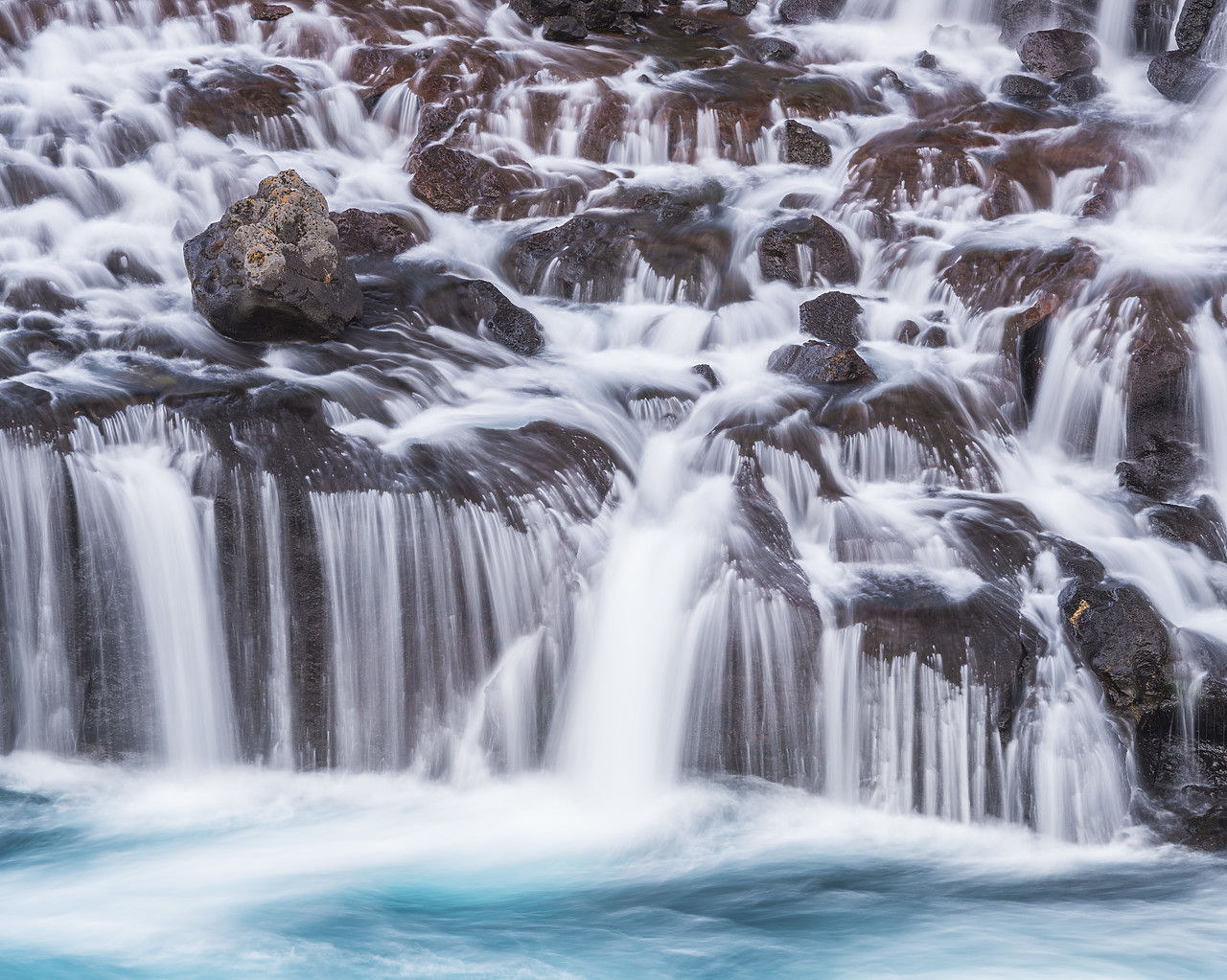 #140006-1 - Hraunfossar Waterfall, Husafell, Iceland