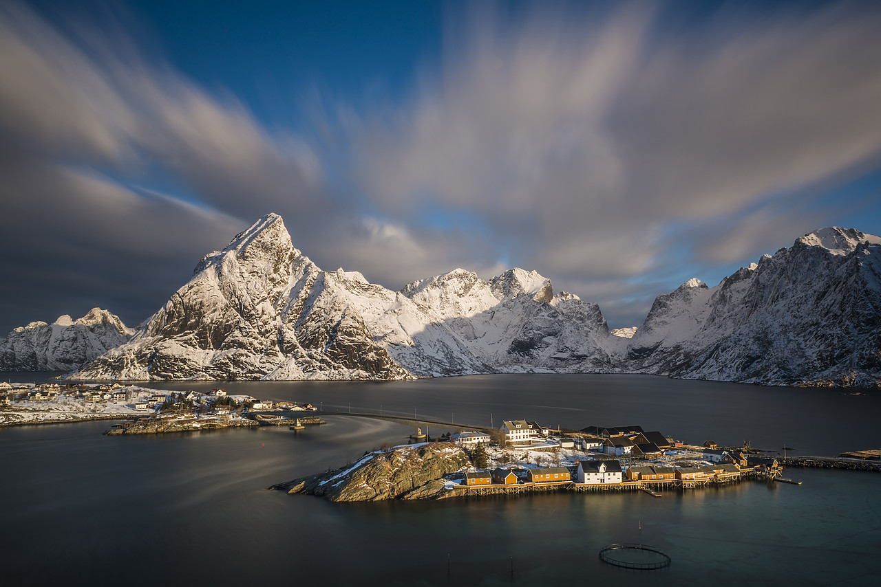 #140078-1 - View over Sakrisoy in Winter, Lofoten Islands, Norway