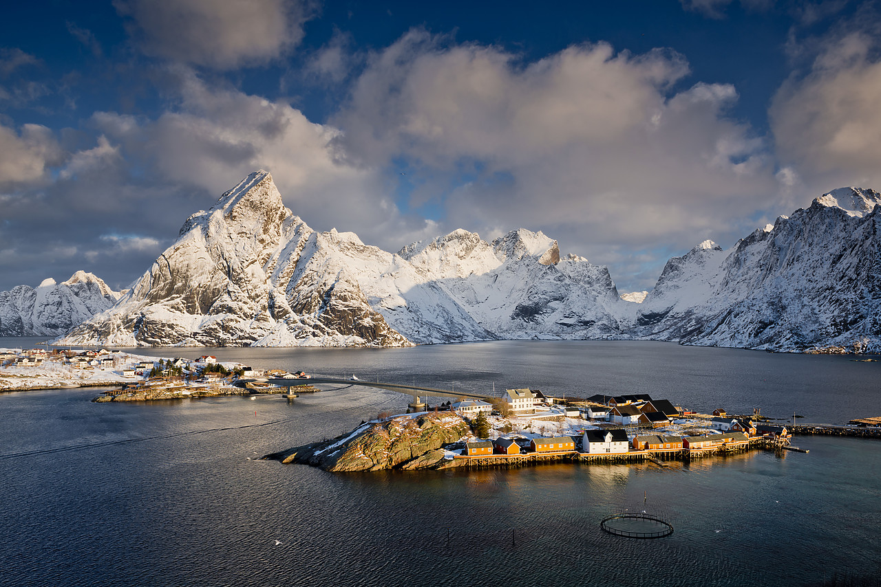 #140079-1 - View over Sakrisoy in Winter, Lofoten Islands, Norway