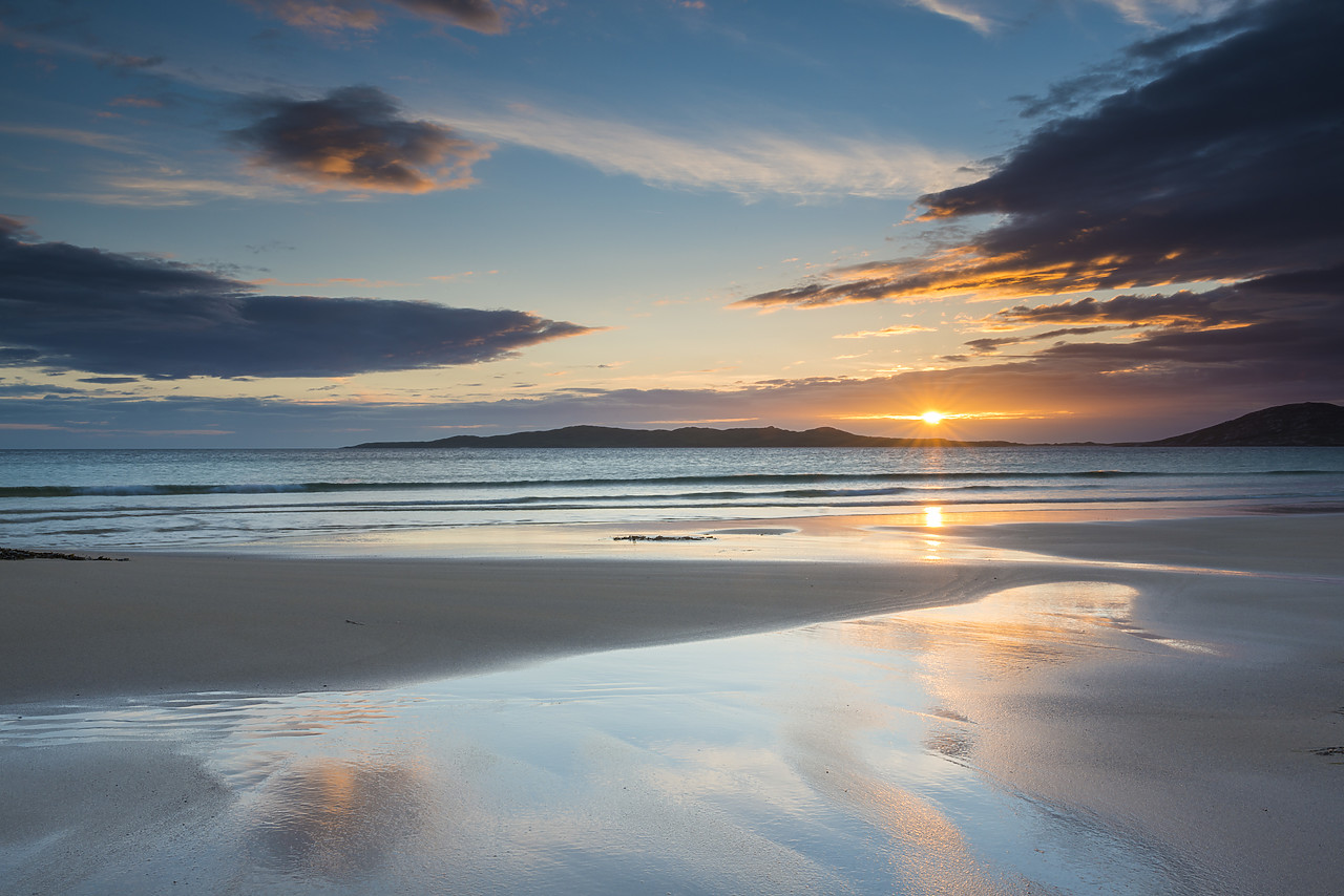 #140226-1 - Sunset Over Horgabost Beach, Isle of Harris, Outer Hebrides, Scotland