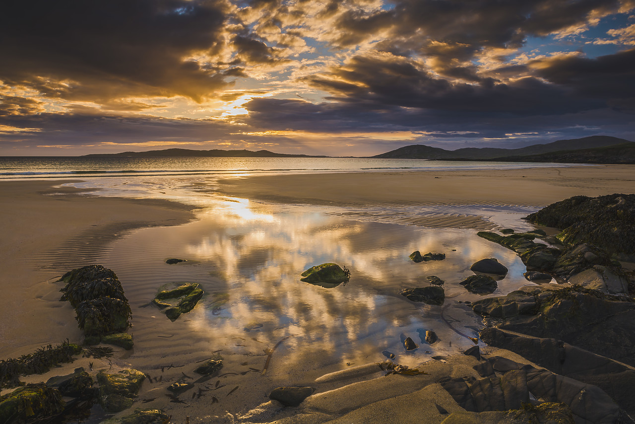#140228-1 - Sunset Over Horgabost Beach, Isle of Harris, Outer Hebrides, Scotland