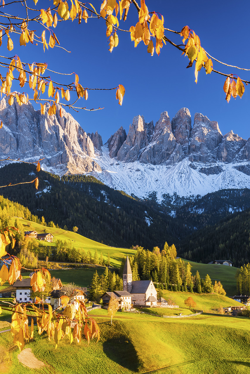 #140364-2 - St. Magdalena in Autumn, Val di Funes, Dolomites, South Tyrol, Italy