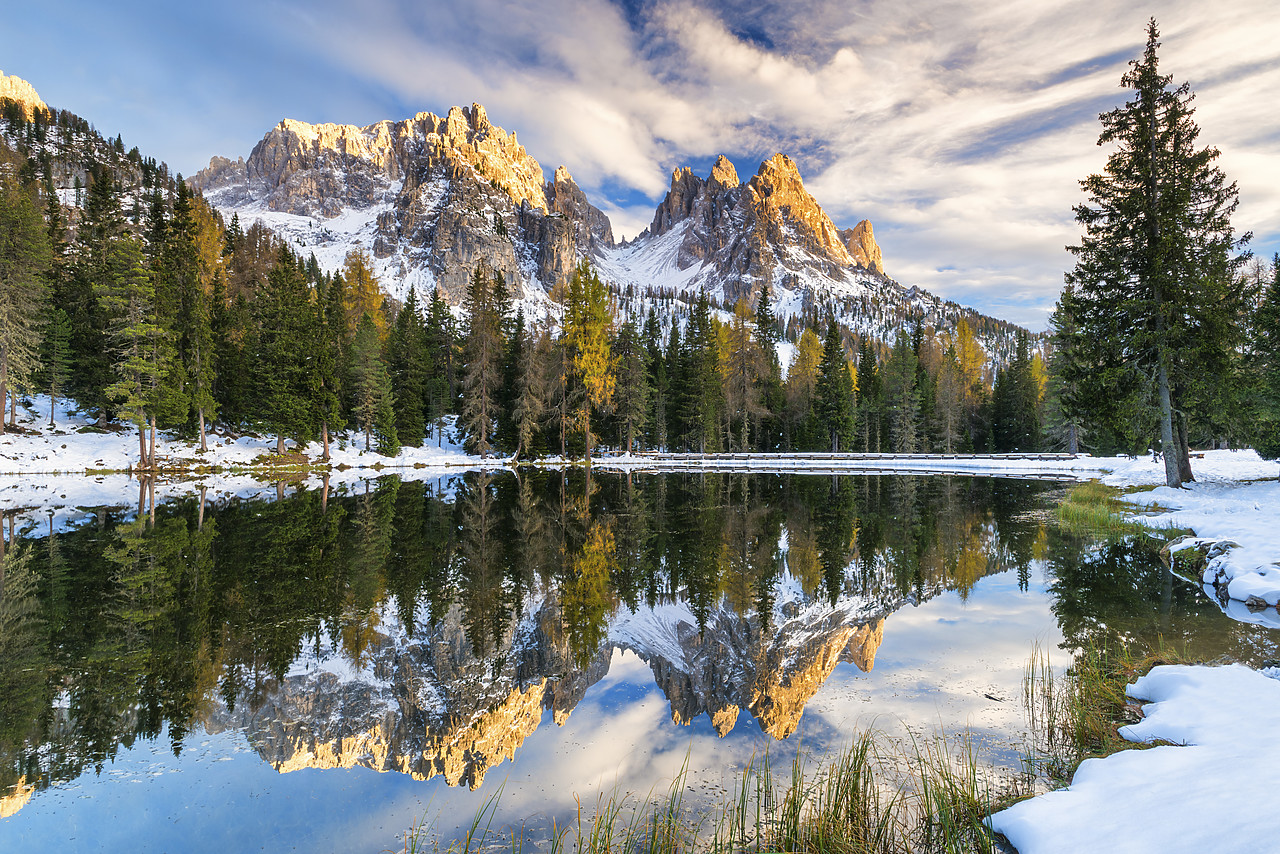 #140380-1 - The Cadini's Reflecting in Lake Antorno, Dolomites, South Tyrol, Italy