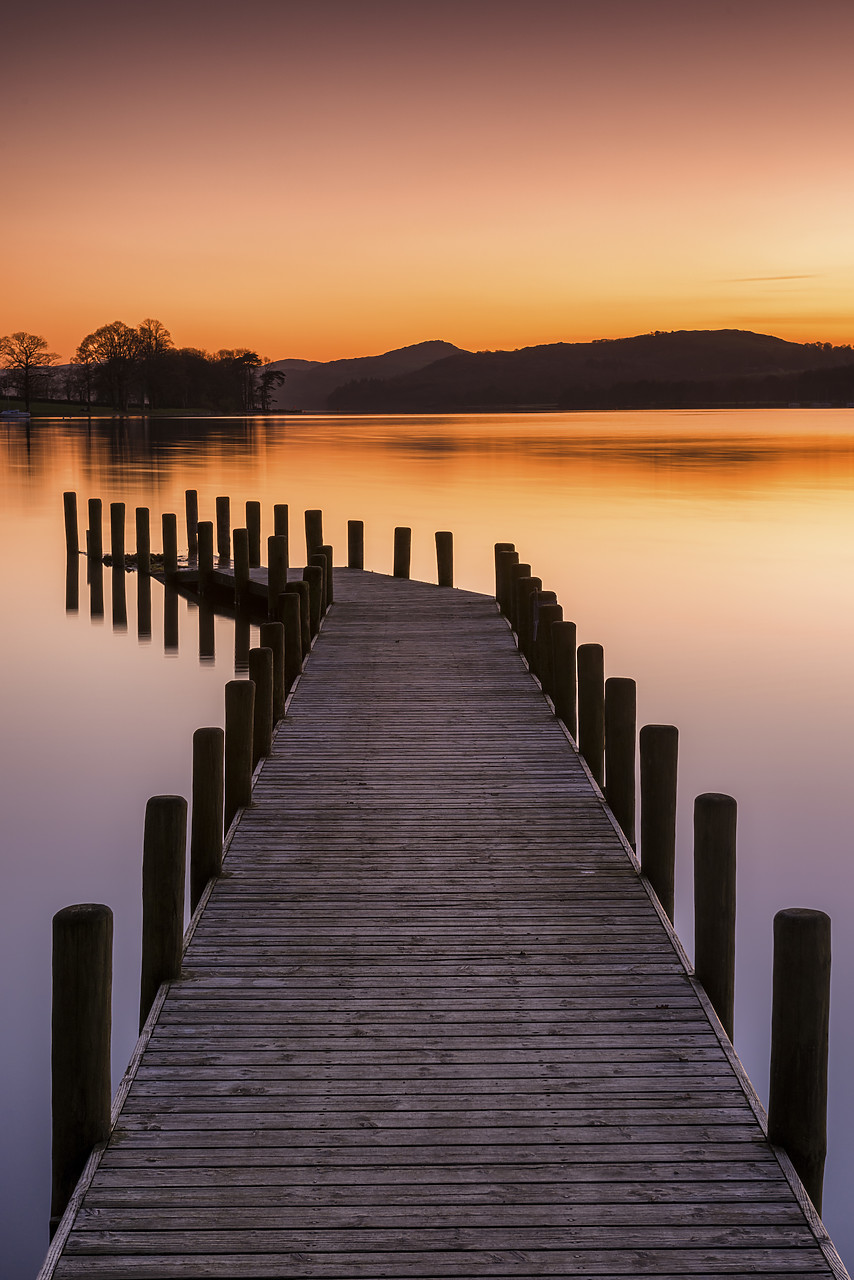 #140459-1 - Monk's Head Jetty at Sunset, Lake District National Park, Cumbria, England