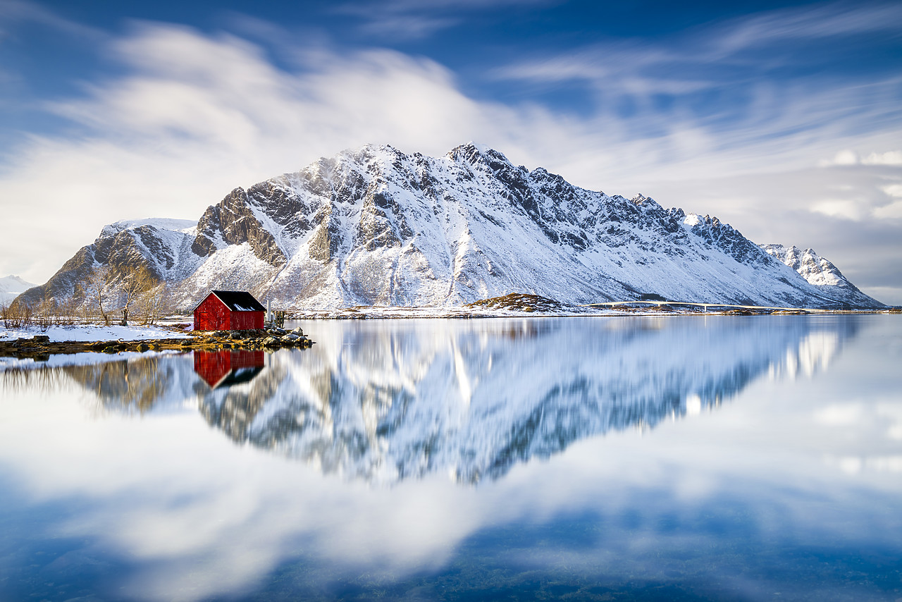 #150122-1 - Svarttinden Mountain Reflections, Lofoten Islands, Norway