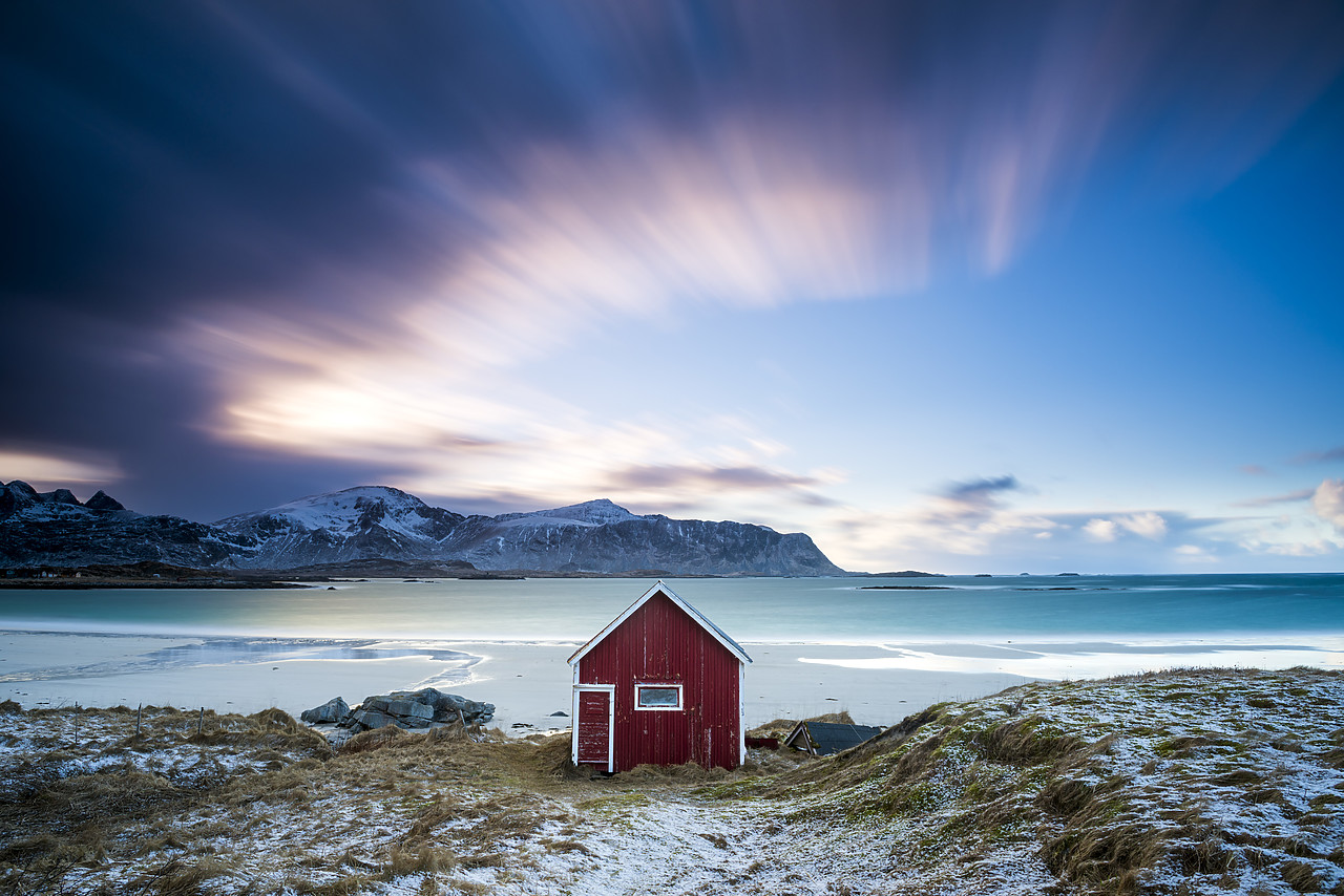 #150151-1 - Red Fishing Hut, Ramberg, Lofoten Islands, Norway