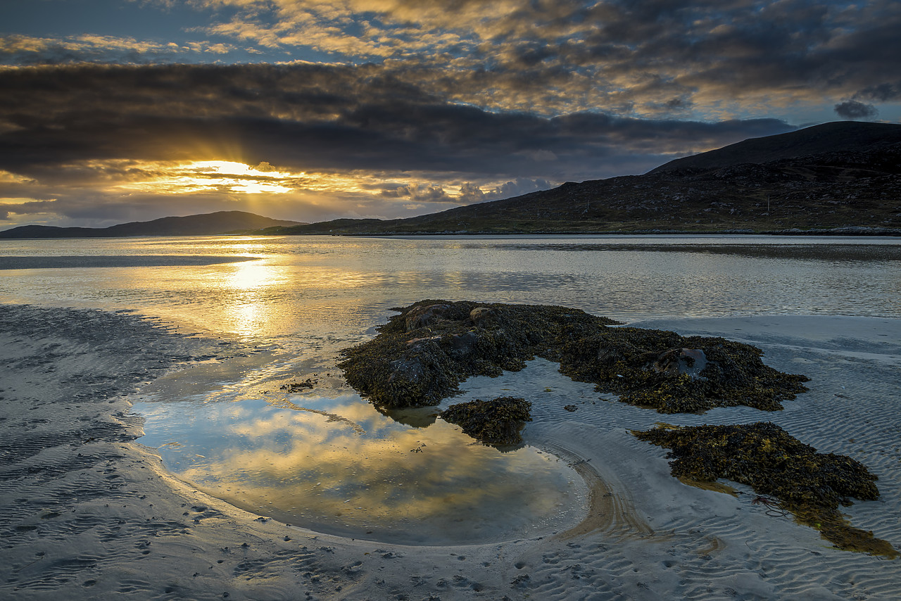 #150383-1 - Tide-pool Reflections at Sunset, Isle of Harris, Outer Hebrides, Scotland
