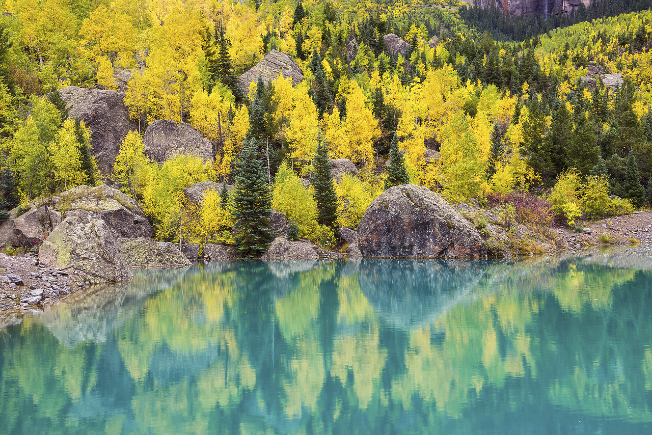 #150442-1 - Turquoise Lake in Autumn, Telluride, Colorado, USA
