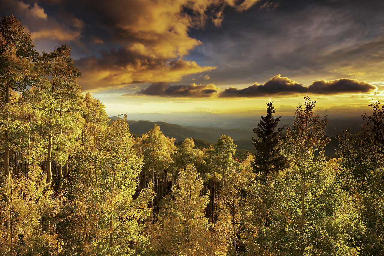 #150485-1 - Santa Fe National Forest at Sunset in Autumn, Santa Fe, New Mexico, USA