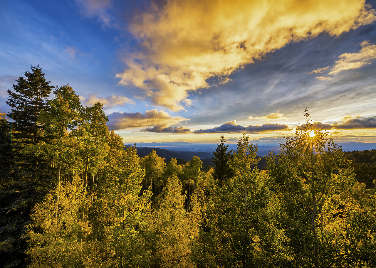 #150486-1 - Santa Fe National Forest at Sunset in Autumn, Santa Fe, New Mexico, USA