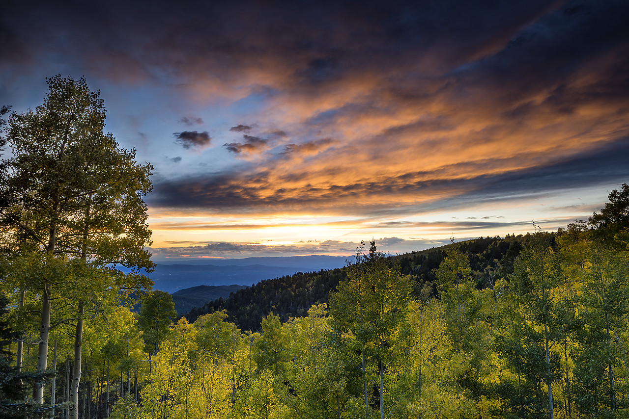 #150487-1 - Santa Fe National Forest at Sunset in Autumn, Santa Fe, New Mexico, USA