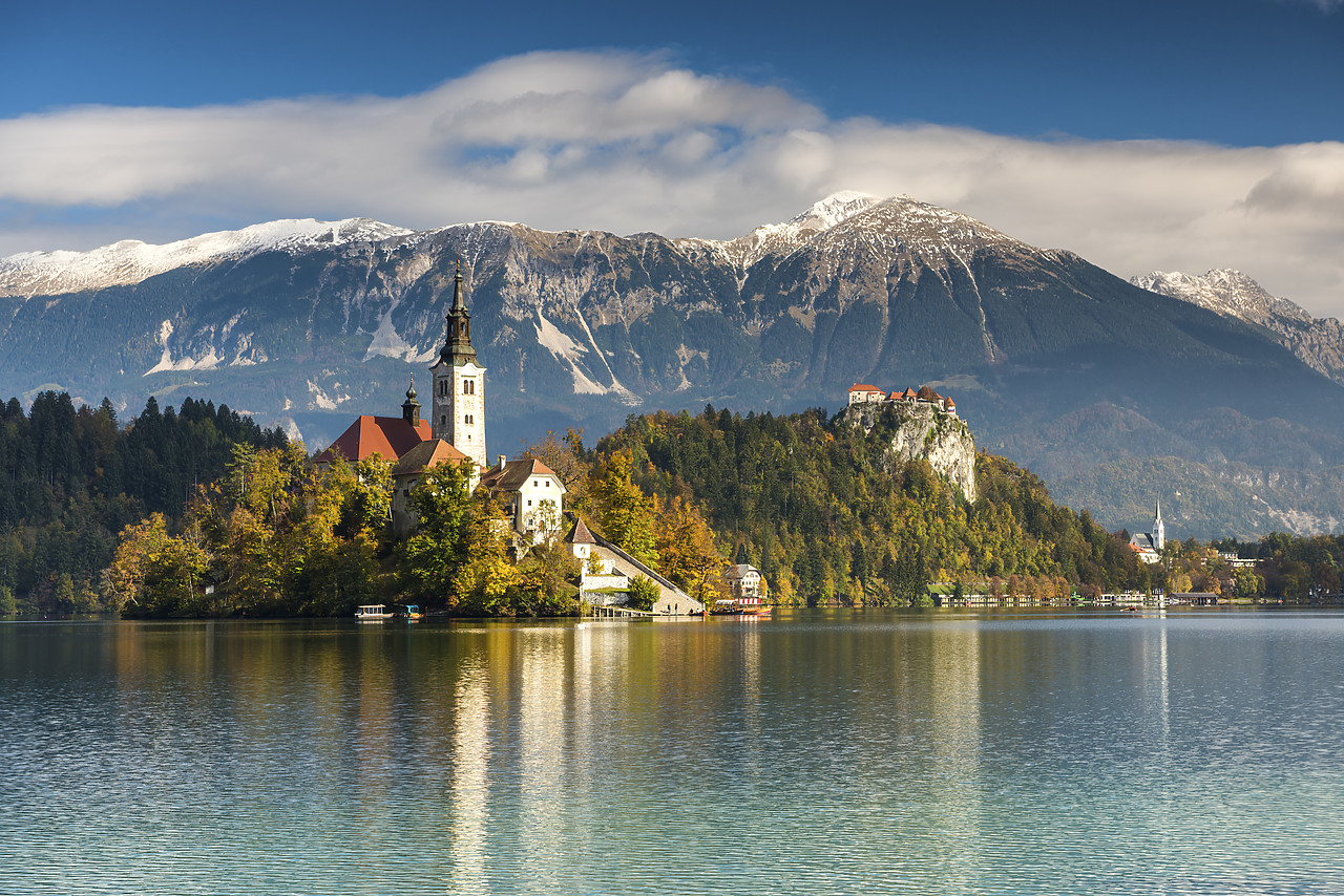 #150506-1 - Lake Bled with Assumption of Mary's Pilgrimage Church, Slovenia, Europe