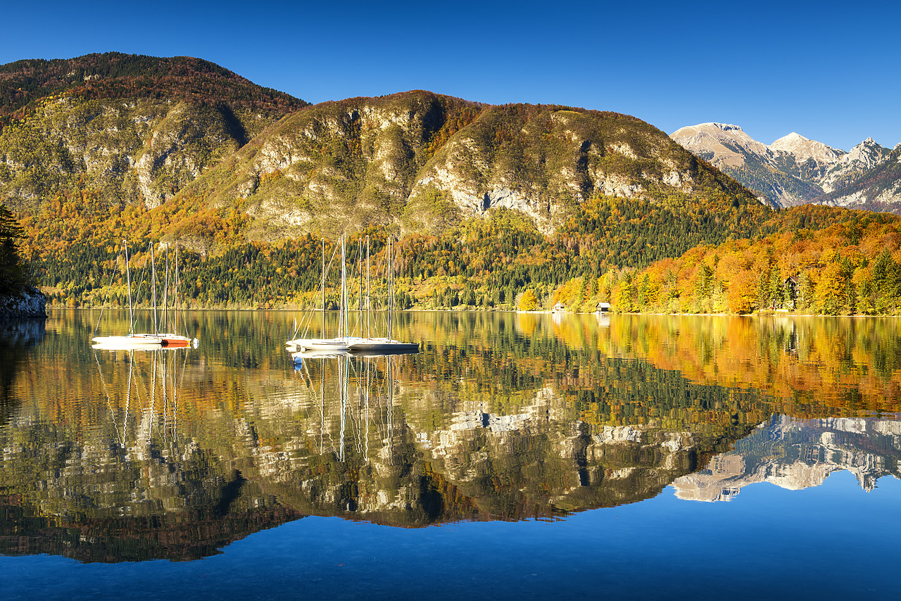 #150510-1 - Lake Bohinj in Autumn, Slovenia, Europe