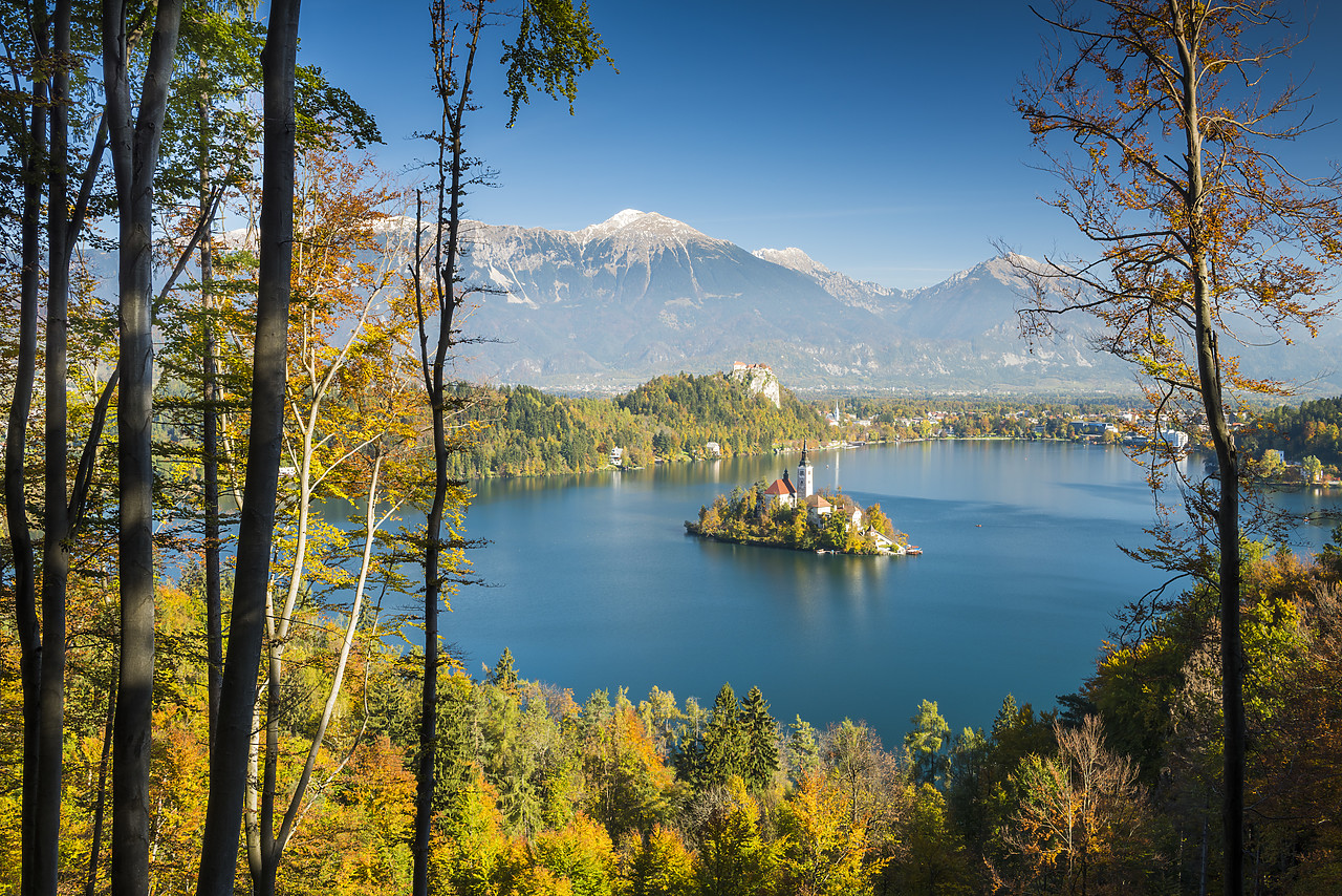 #150516-1 - Lake Bled with Assumption of Mary's Pilgrimage Church, Slovenia, Europe