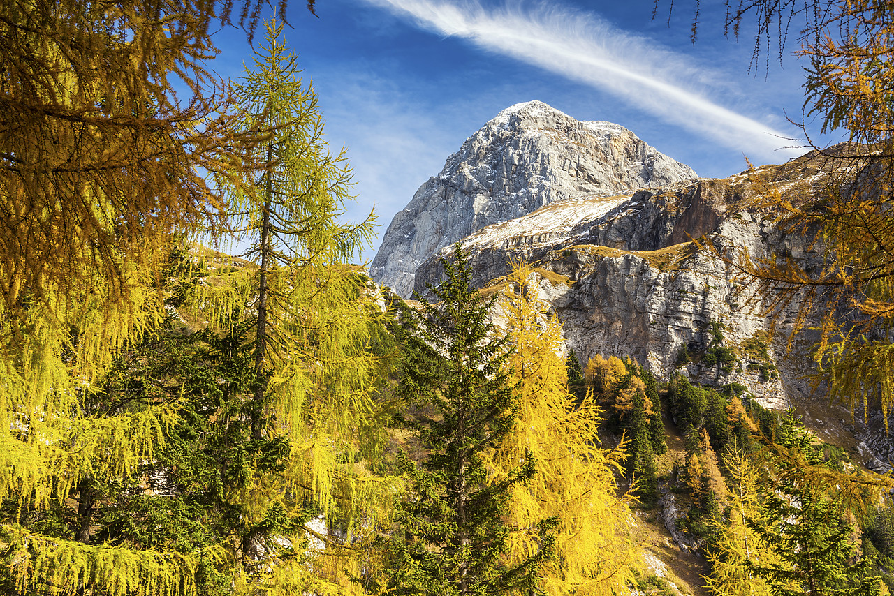 #150524-1 - Mt. Mangart in Autumn, Triglav National Park, Slovenia, Europe