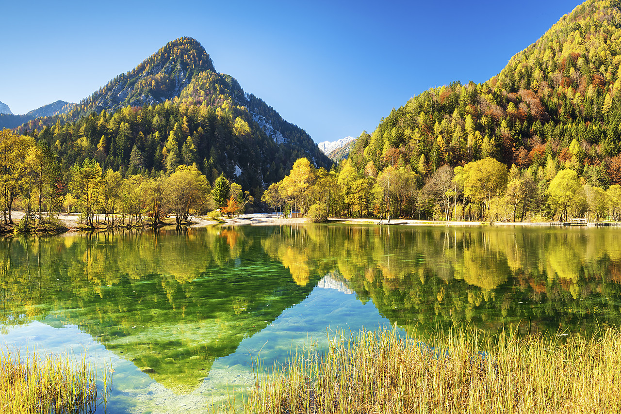 #150528-1 - Jasna Lake in Autumn,  near Kranjska Gora, Slovenia, Europe