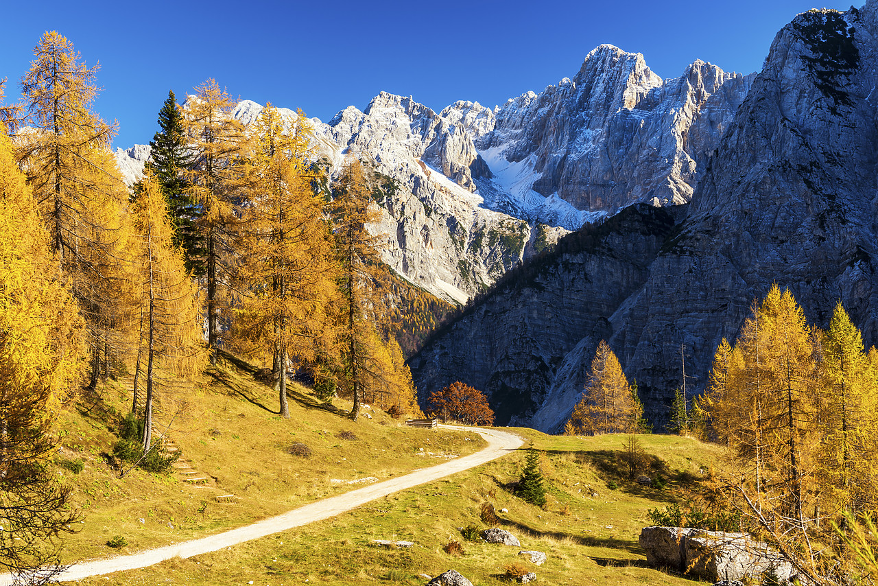 #150533-1 - Julian Alps in Autumn, near Kranjska Gora, Slovenia, Europe