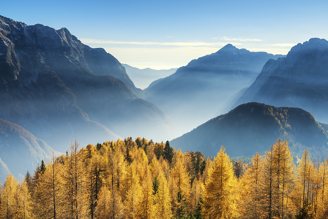 #150537-1 - Autumn Mist in Julian Alps, Triglav National Park, Slovenia, Europe