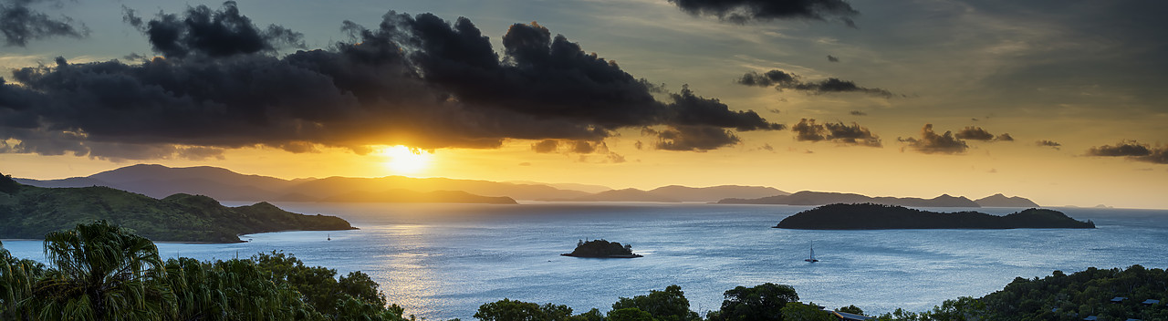#160146-1 - Sunset from One Tree Hill, Hamilton Island, Whitsunday Islands, Queensland, Australia