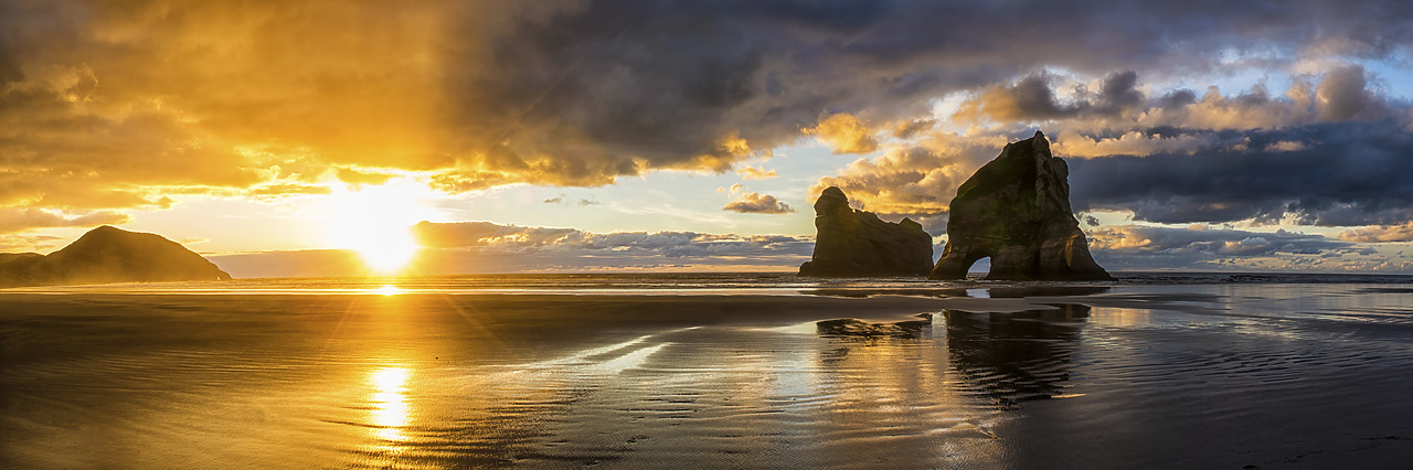 #160160-1 - Wharariki Beach at Sunset, New Zealand