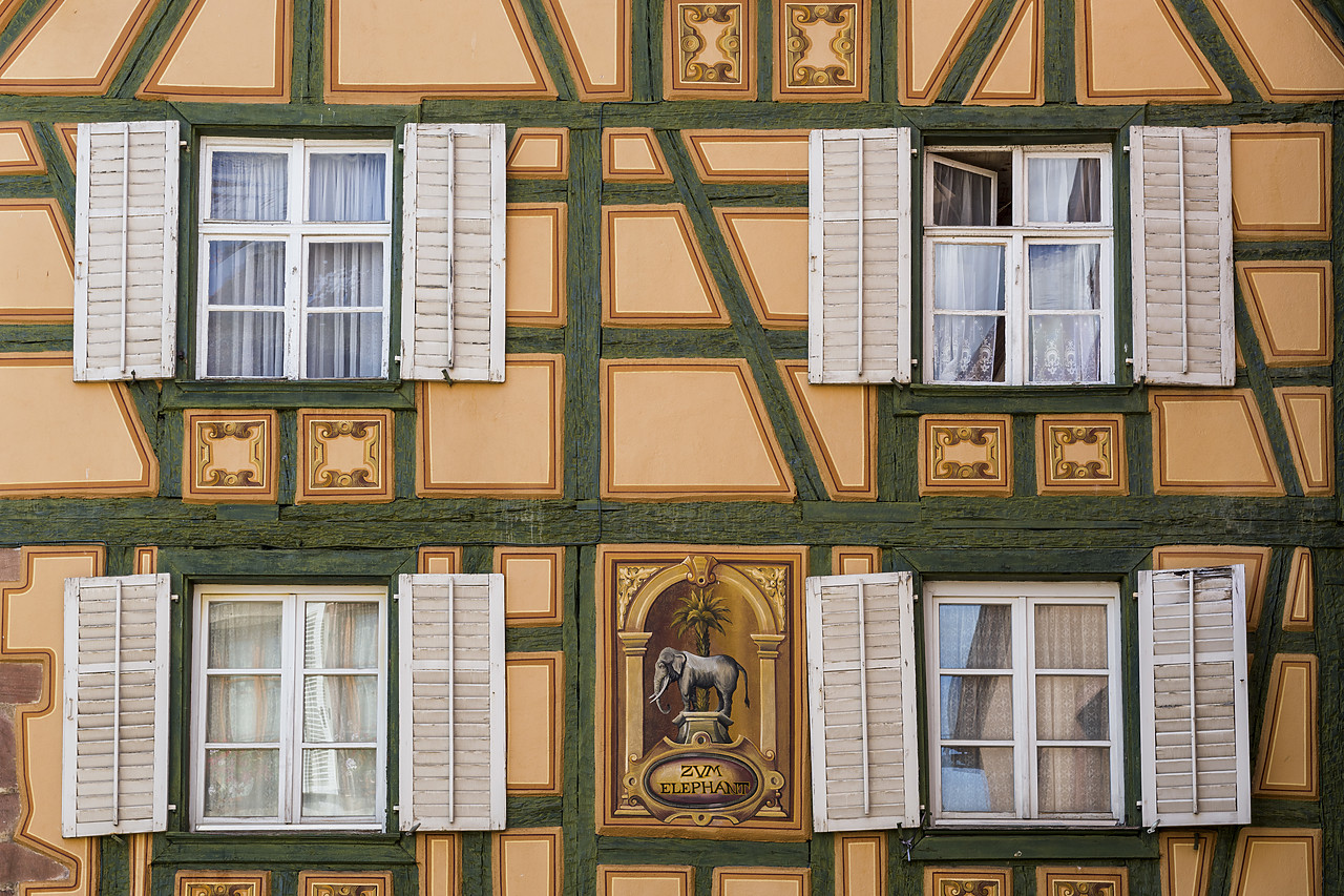 #160282-1 - Traditional Half-timbered Building, Ribeauville, Alsace, France