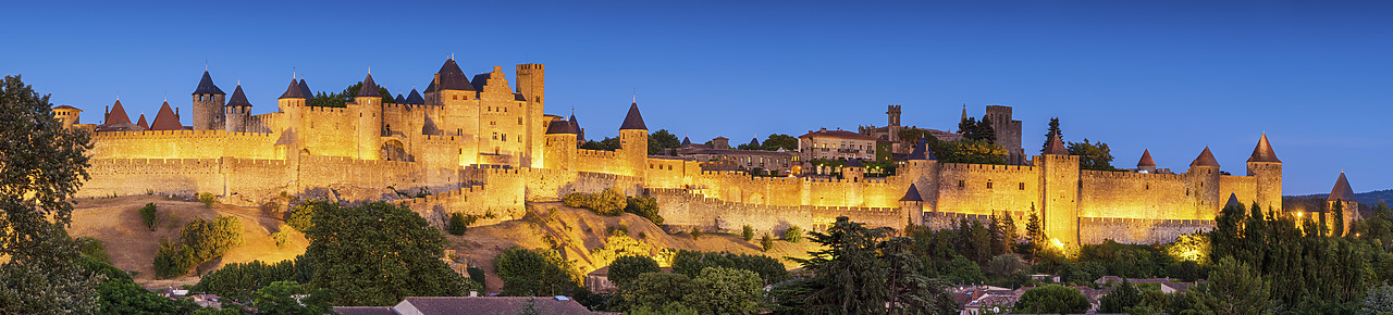 #160338-1 - Carcassonne at Night, Languedoc, France