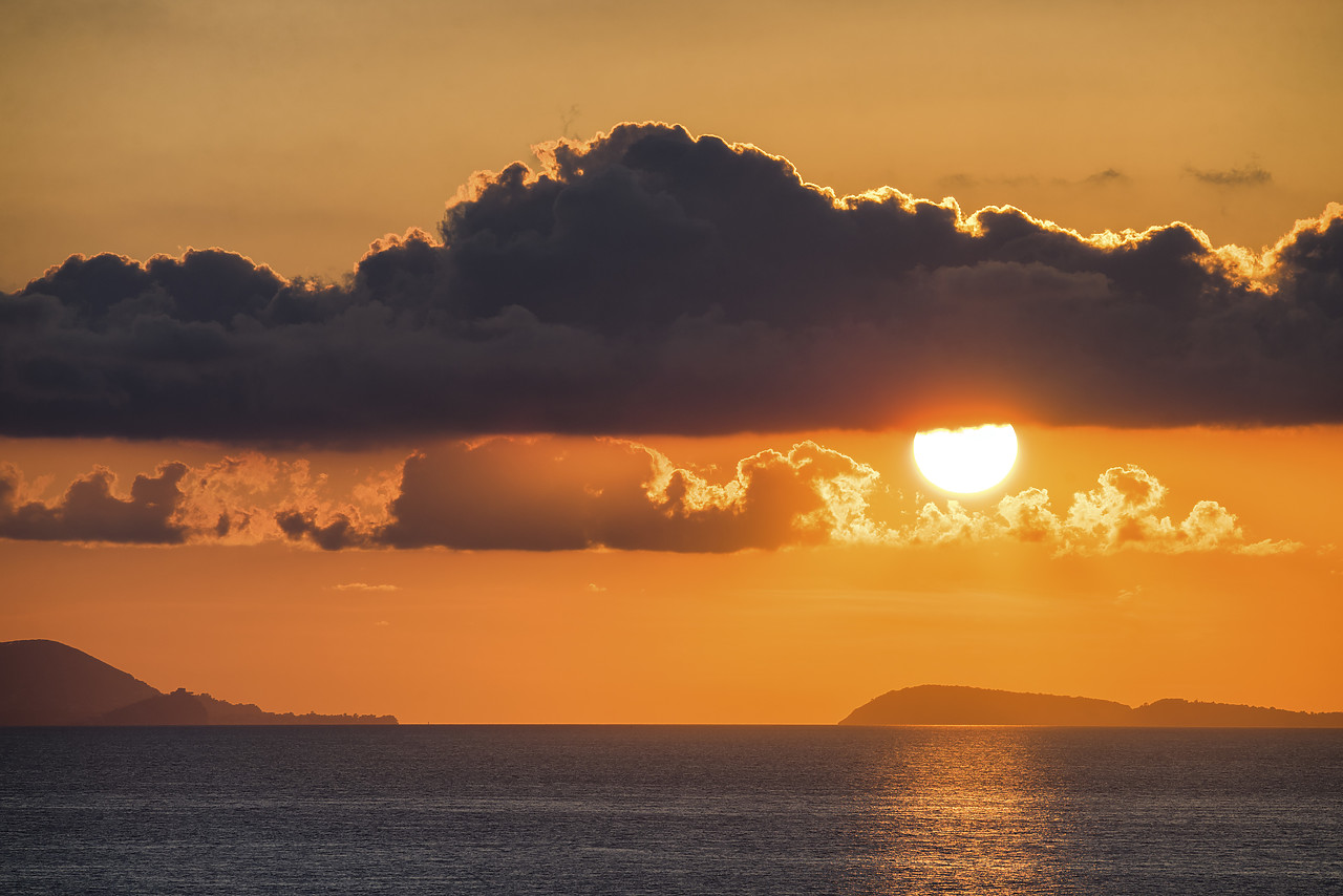 #160342-1 - Sunset over Capri & Ischi, Italy