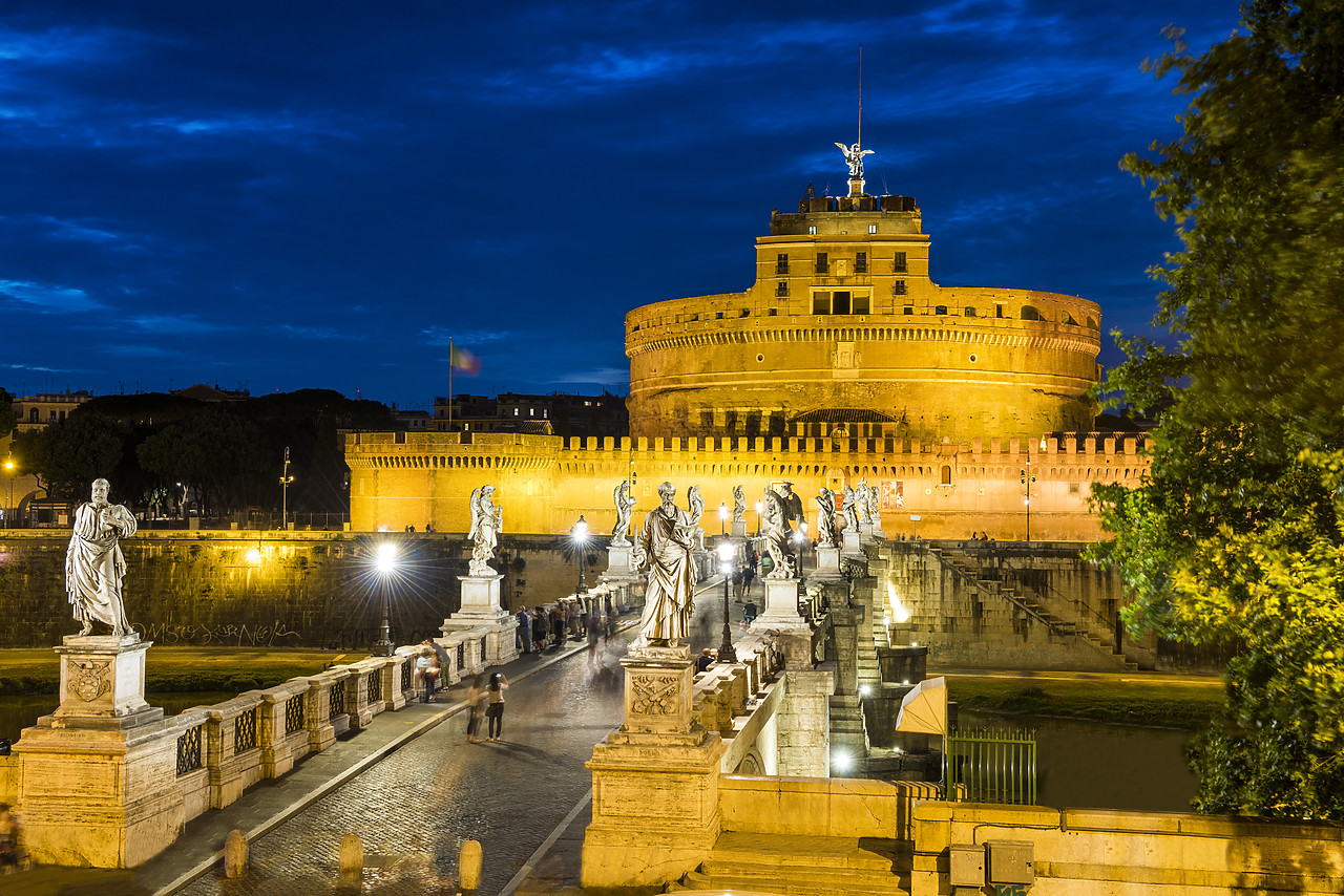 #160351-1 - Castel Sant'Angelo at Night, Rome, Italy