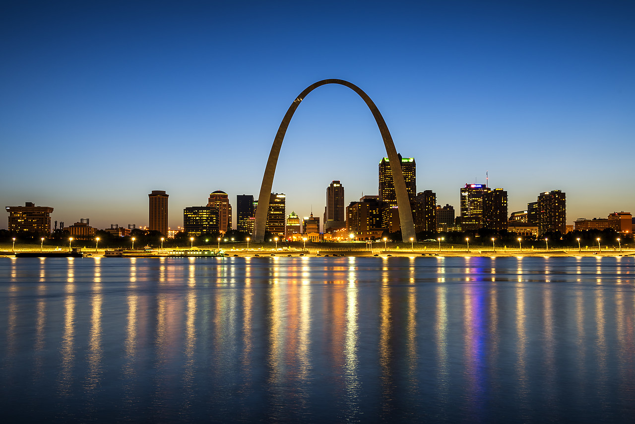 #160388-1 - St. Louis Skyline at Night, Missouri, USA