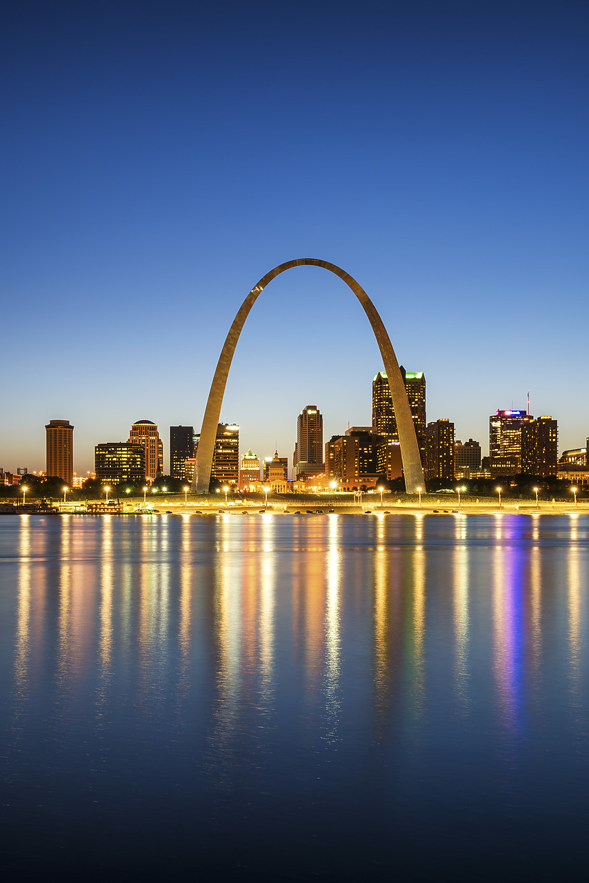 #160388-2 - St. Louis Skyline at Night, Missouri, USA