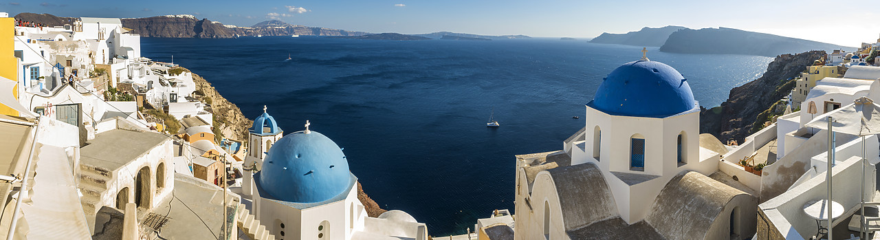 #160457-1 - Blue Dome Churches, Oia, Santorini, Cyclades, Greece