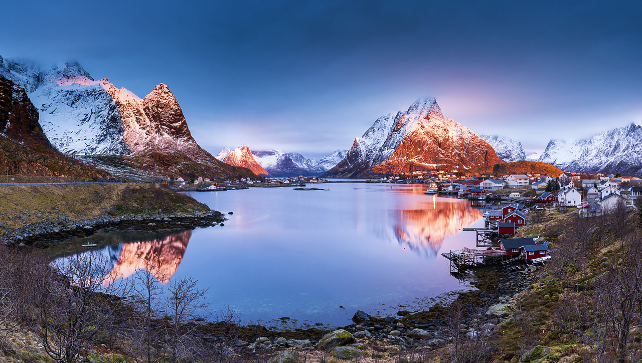 #170076-1 - Reine Reflections, Lofoten Islands, Norway