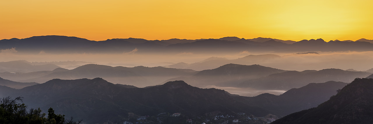 #170159-1 - Sunrise over Misty Santa Monica Mountains, California, USA