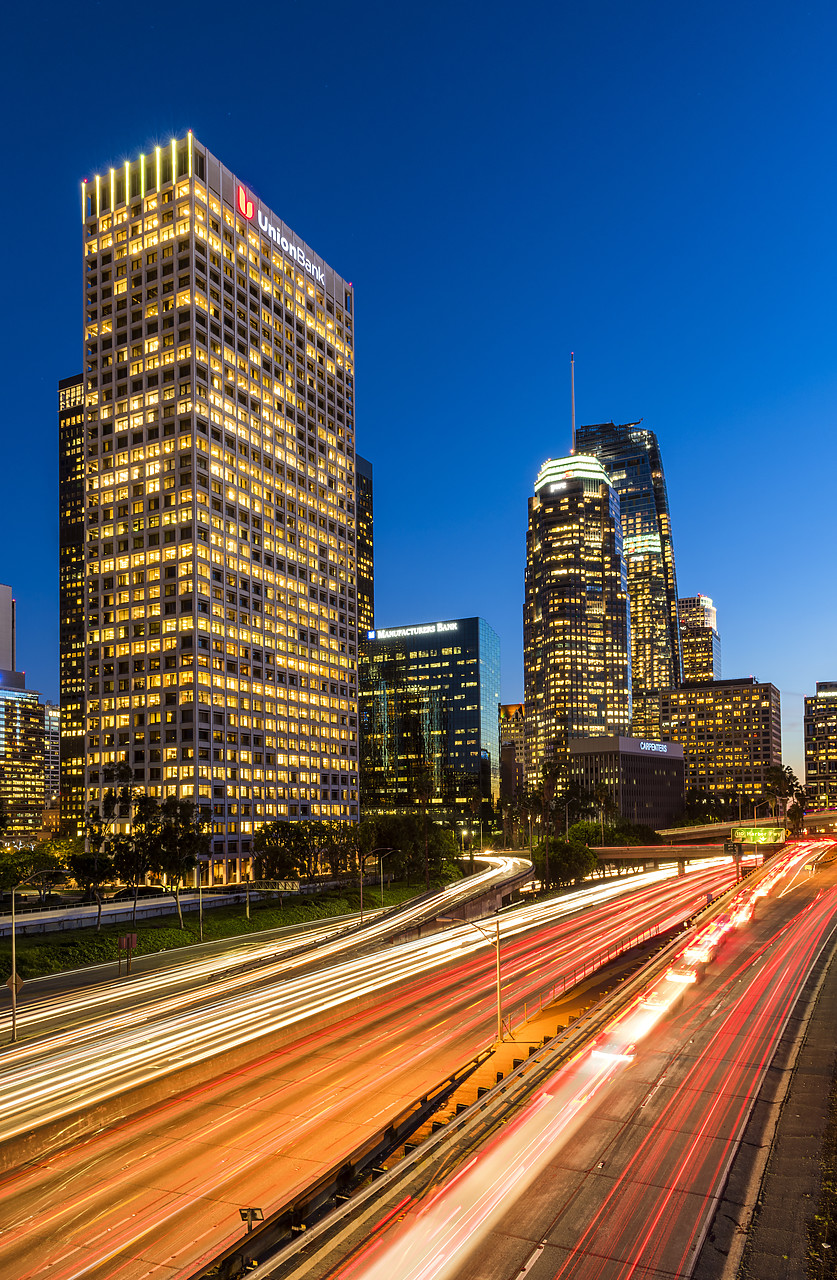 #170223-2 - Downtown Skyline at Night, Los Angeles, California, USA