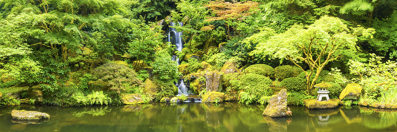 #170433-2 - Waterfall in Japanese Garden, Portland, Oregon, USA