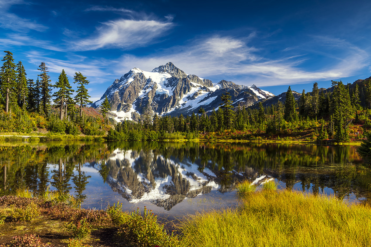 #170484-1 - Mount Shuksan Reflecting in Picture Lake, Mt. Baker-Snoqualmie National Forest, Washington, USA
