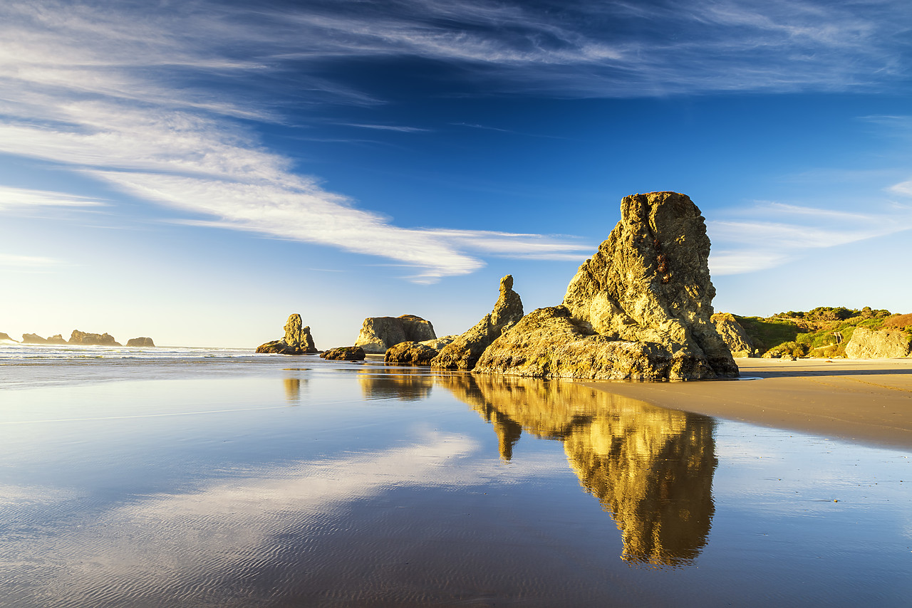 #170558-1 - Bandon Beach Reflections, Oregon, USA