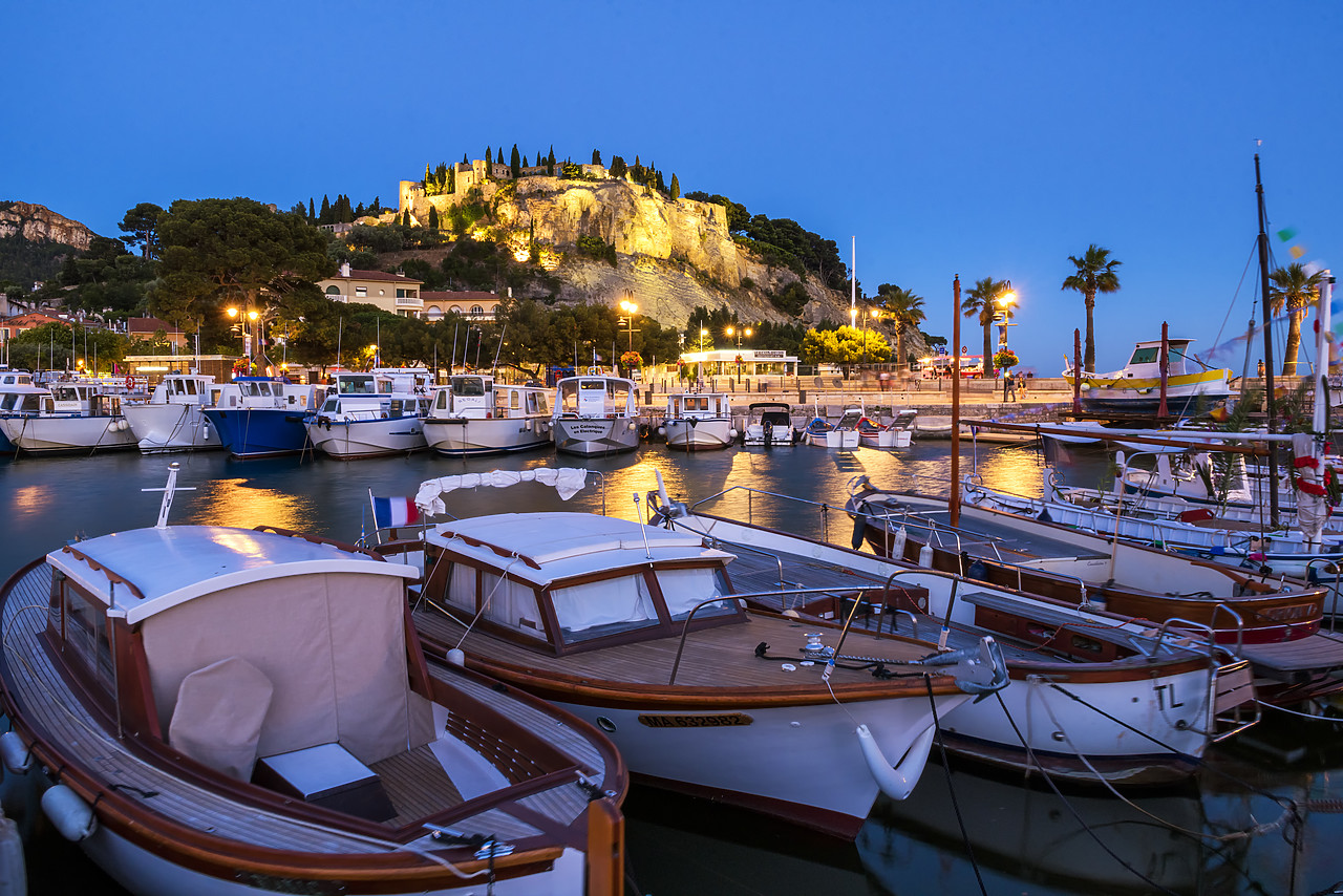 #170665-1 - Cassis Harbour at Night, Provence, France