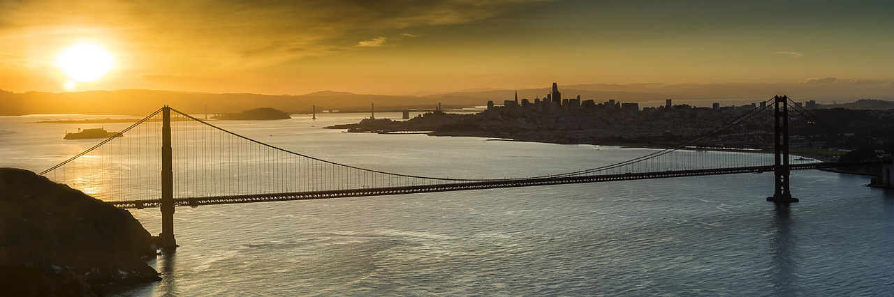 #170677-1 - Golden Gate Bridge at Sunrise, San Francisco, California, USA