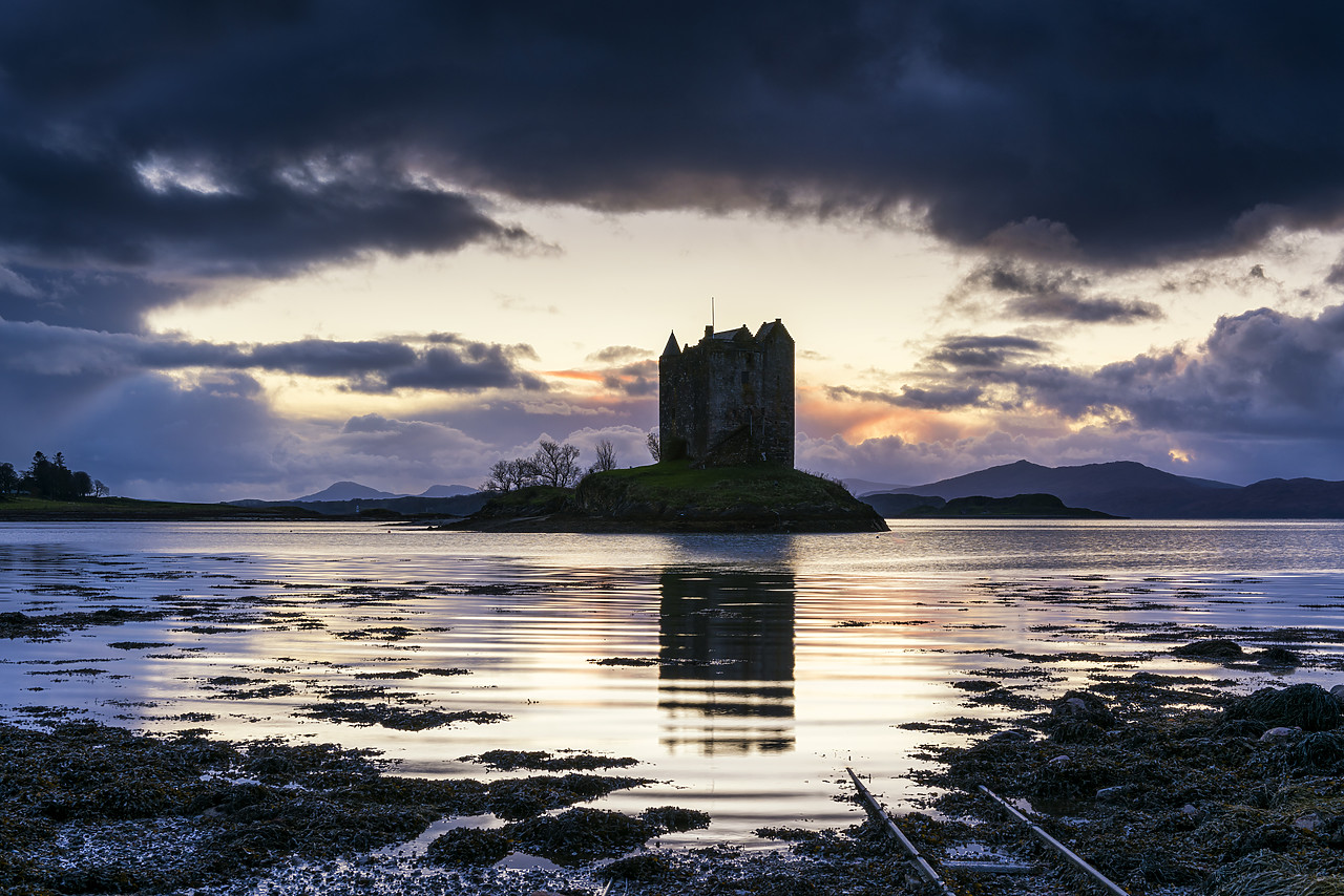 #170712-1 - Castle Stalker at Sunset, Highland Region, Scotland