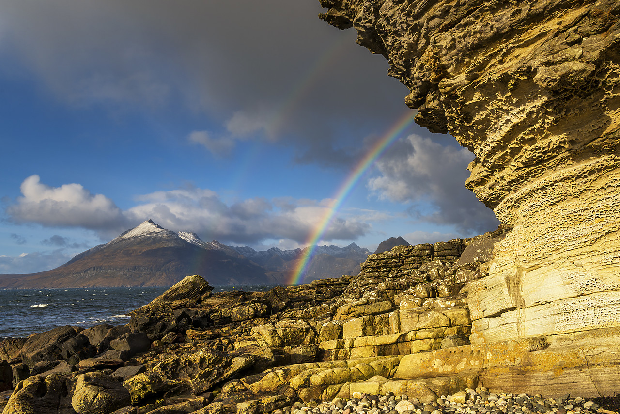 #170726-1 - Rainbow at Elgol, Isle of Skye, Highland Region, Scotland