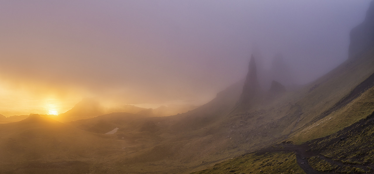 #170733-1 - Misty Sunrise at Old Man of Storr, Isle of Skye, Highland Region, Scotland
