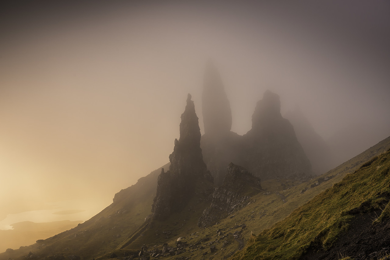 #170735-1 - Misty Sunrise at Old Man of Storr, Isle of Skye, Highland Region, Scotland