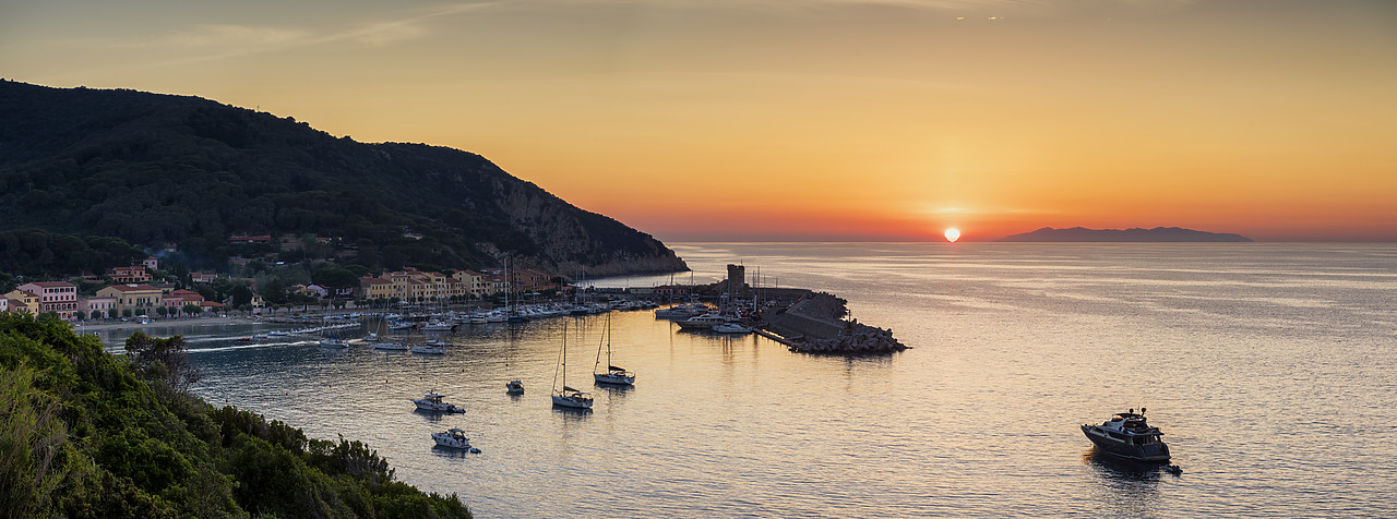 #170775-2 - Sunset over Marciana Marina, Island of Elba, Tuscany, Italy