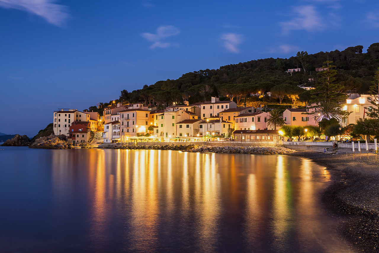 #170776-1 - Marciana Marina at Night, Island of Elba, Tuscany, Italy