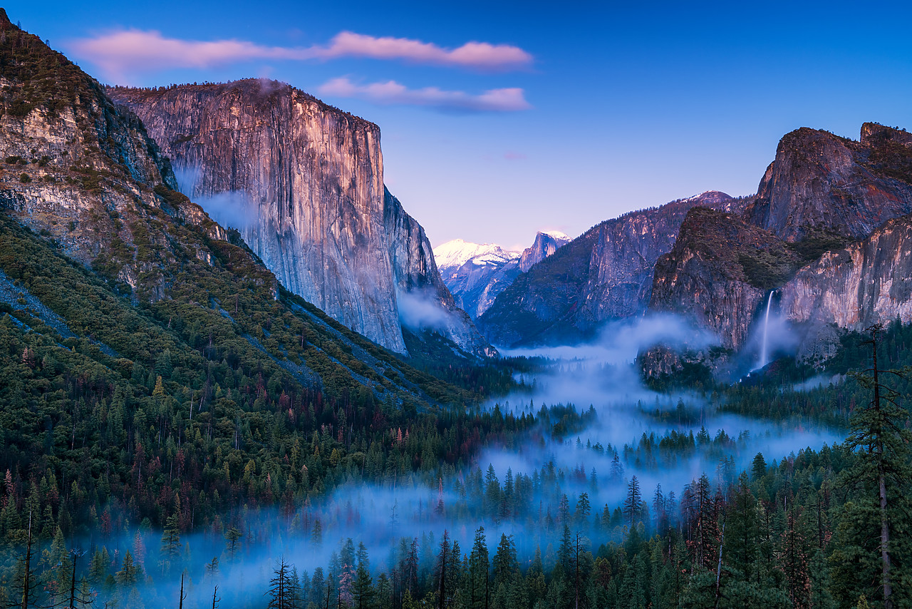 #180009-1 - Mist in Yosemite Valley from Tunnel View, Yosemite National Park, California, USA